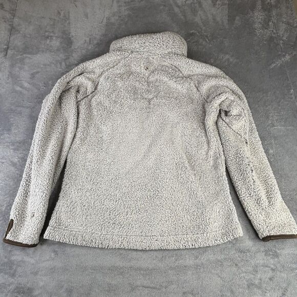 Kuhl Flight Jacket Womens Large Sherpa Fleece Zip Off Hood Thumbholes Pockets - Picture 3 of 14